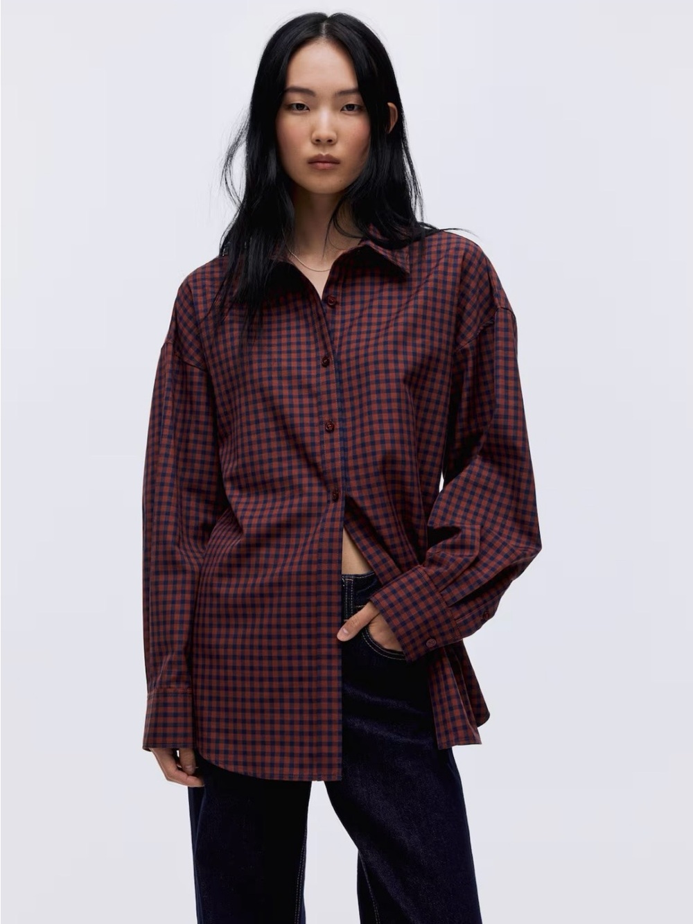 H&M edition pleated shirt